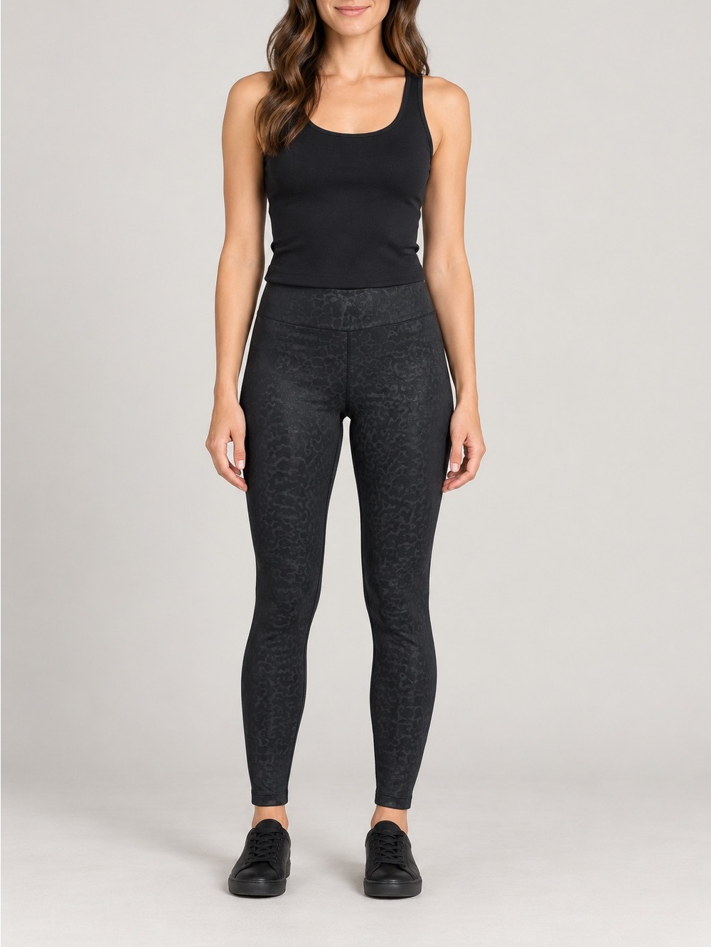 NWOT MATTY M WOMEN’S BLACK TONAL LEOPARD PRINT LEGGINGS | SIZE SMALL